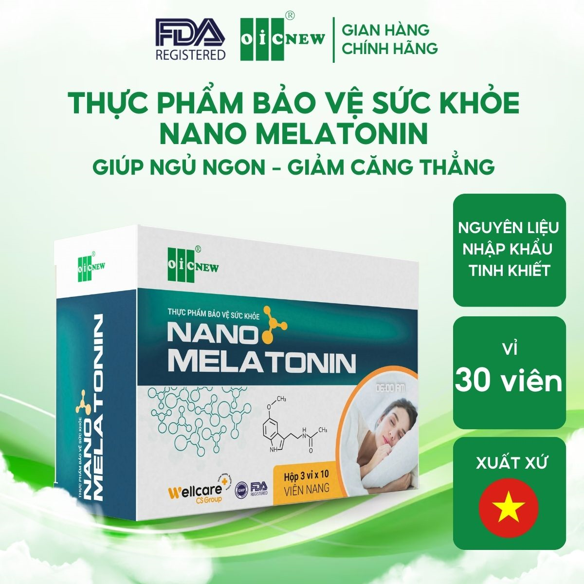 2406009: THỰC PHẨM BẢO VỆ SỨC KHỎE NANO MELATONIN