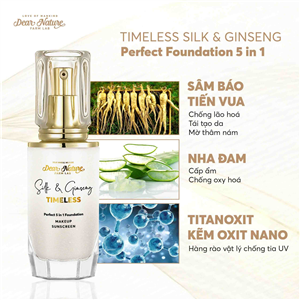 2407002: KEM NỀN CHỐNG NẮNG SÂM TIẾN HOÀNG CUNG 5 IN 1 TIMELESS SILK & GINSENG PERFECT FOUNDATION 40ML